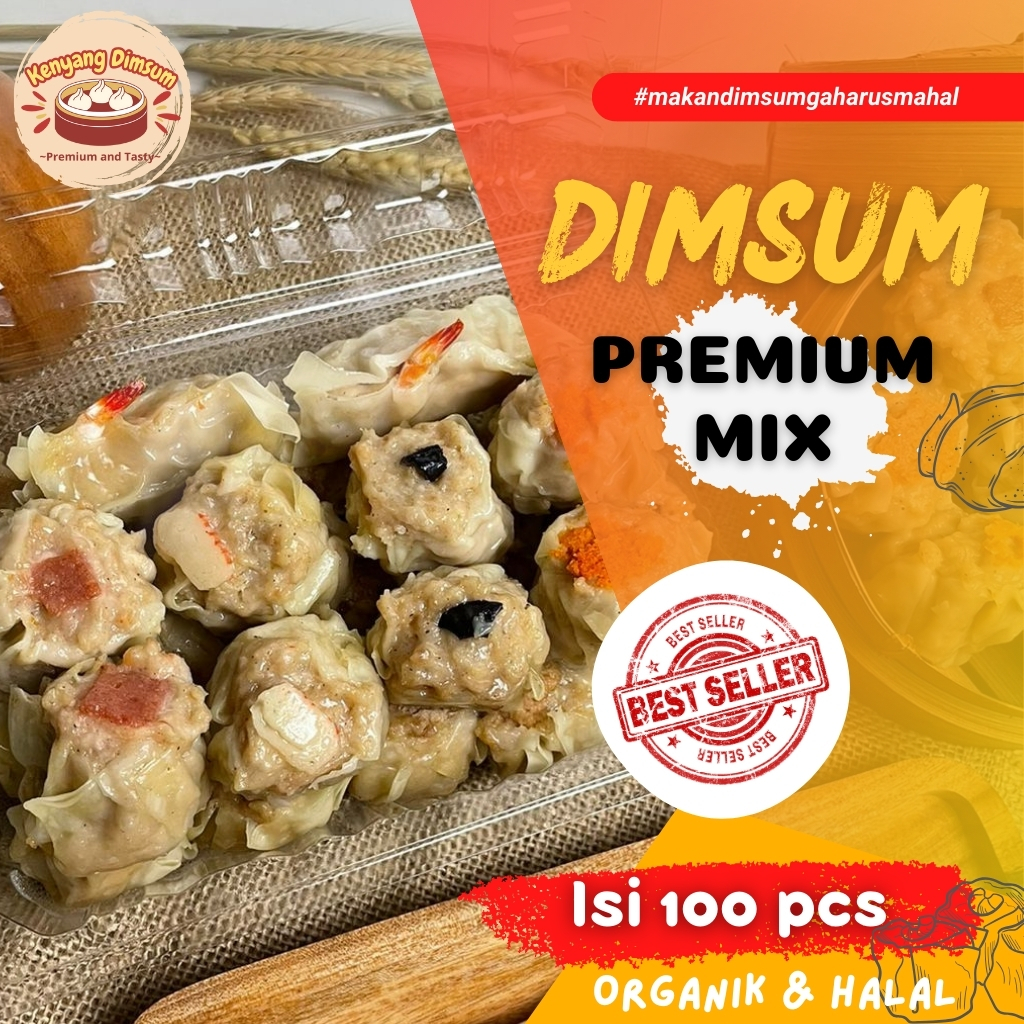 

Ay00! GROSIR!! Dimsum Ayam Frozen Topping Mix Isi 100 Pcs - Free Saus Merah & Lada Hitam