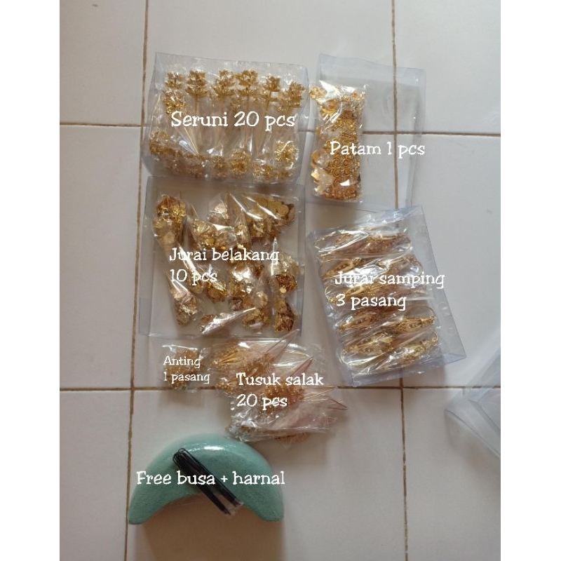 Set Sunting Pengantin Aceh Wanita Full Tembaga / Gold