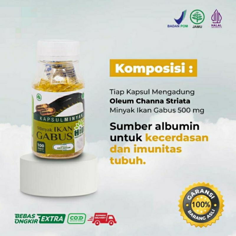 

Minyak Ikan Gabus Kapsul Minyak Ikan Kutuk 500mg 100 Kapsul