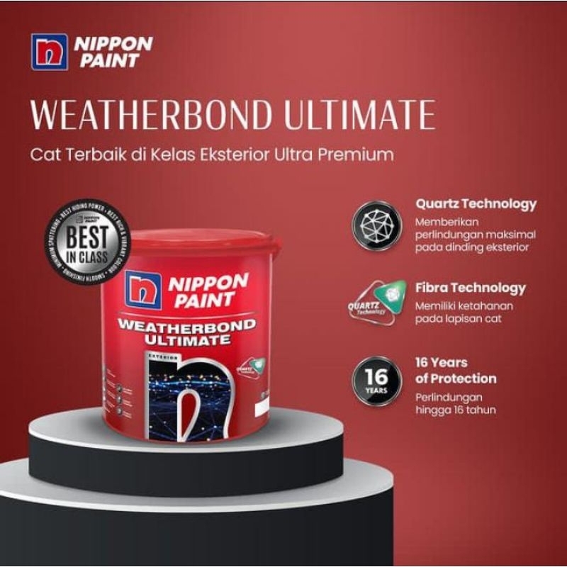 Cat Tembok Nippon Paint Weatherbond Ultimate Putih (D1)