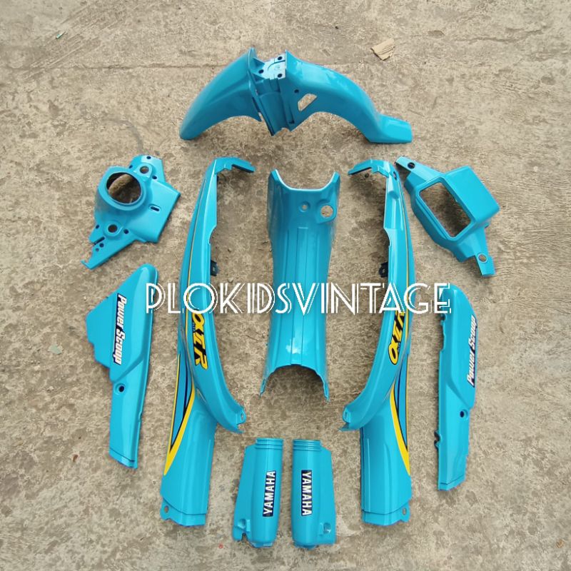 FULL BODY HALUS YAMAHA ALFA WARNA BIRU SET STRIPING