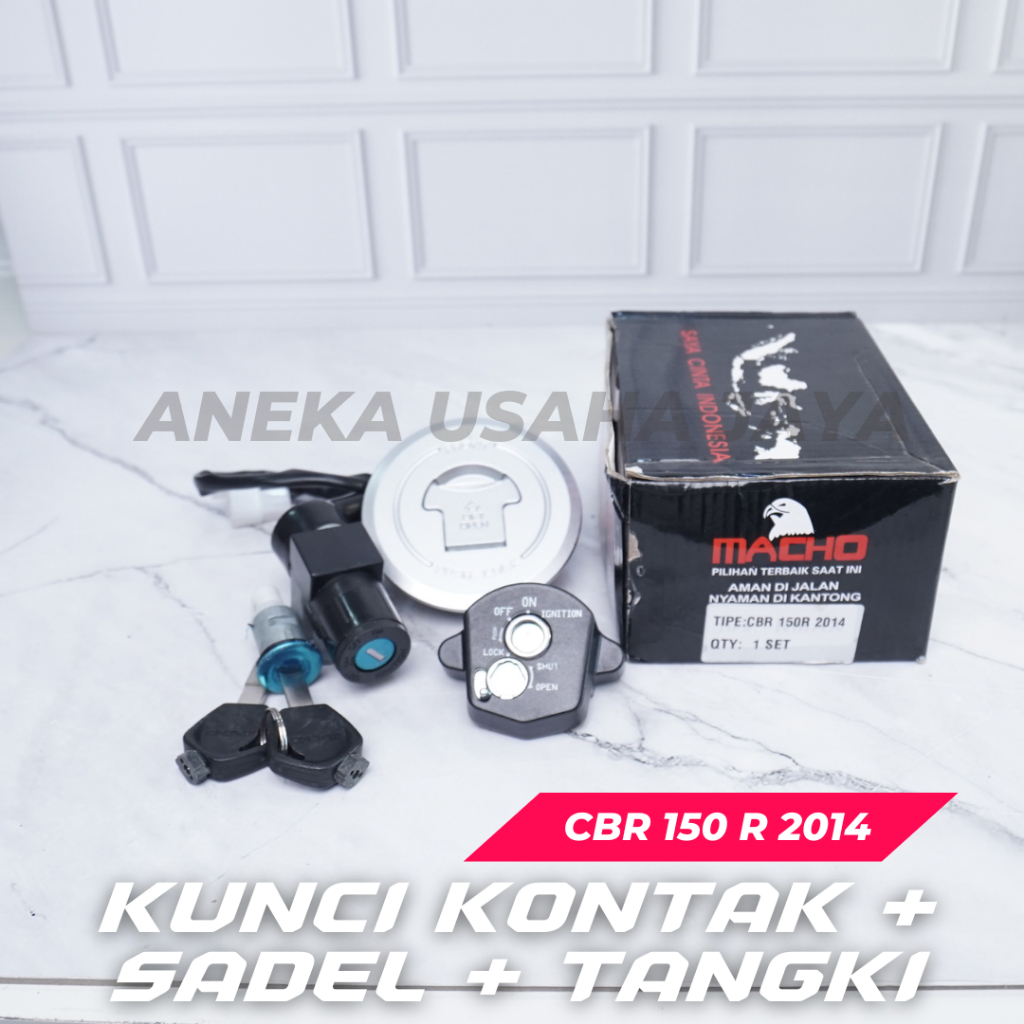 KUNCI KONTAK + SADEL + TANGKI CBR150 2014 MERK MACHO