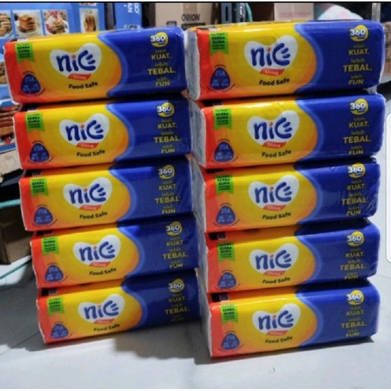 10 Pack Tisu Nice 360 sheet kemasan baru / Tissue Nice / Tissu Nice 180