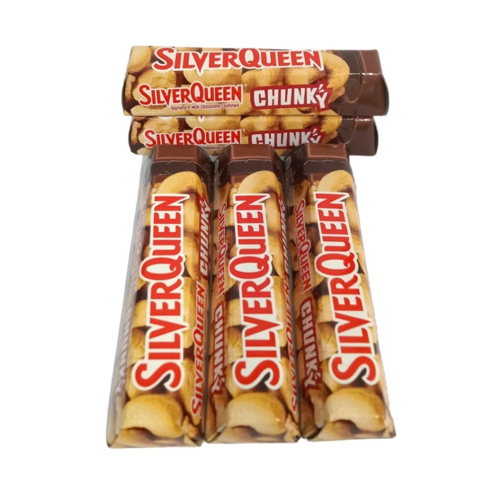 

Coklat cokelat Silverqueen Silver Queen Chunky Bar kacang Cashew chocolate 30 Gram