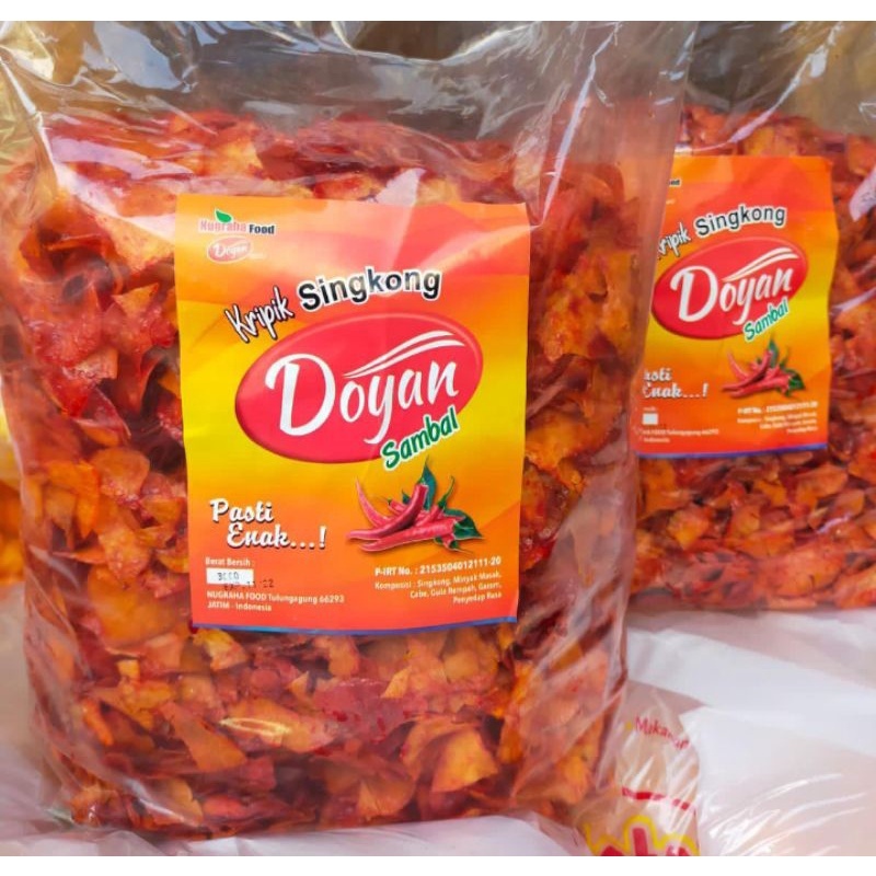 

[TERLARIS] Doyan Kripik Singkong Sambal Balado - 1kg / Keripik Pohong Pedas