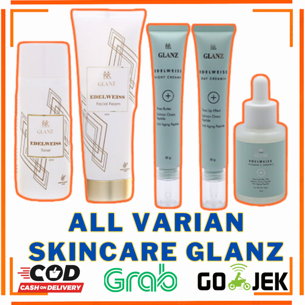 Paket Glanz Kecantikan Facial Foam, Acne, Toner, Day Night Cream, Eye Gel, Vit C Serum KK Indonesia