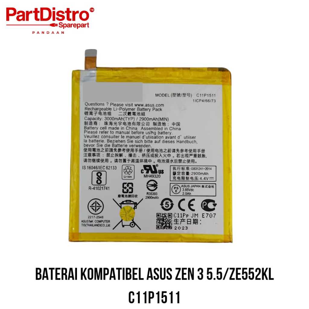 BATT/BATERAI/BATERY ASUS ZEN 3 5.5/ZE5552KL/C11P1511 LURUS KC