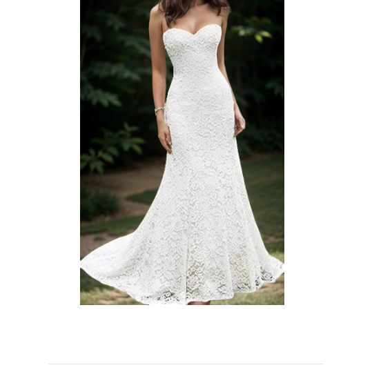 WEDDING DRESS BRIDE WHITE DRESS ELEGANT SIMPLE MERMAID SUMMER GOWN