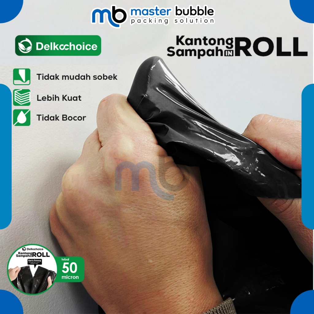 New Kantong Kresek Plastik Sampah Hitam Per-Roll / Plastic Trash Bag / Garbage Bags Tebal