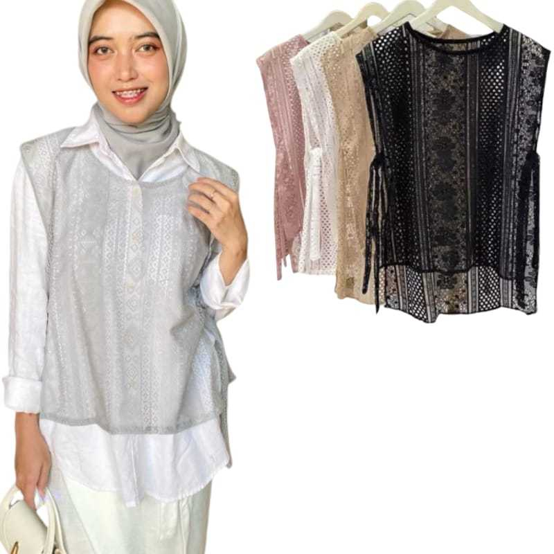 rompi wanita kekinian ukuran jumbo 70kg/rompi outfit gamis vest burkat malika premium