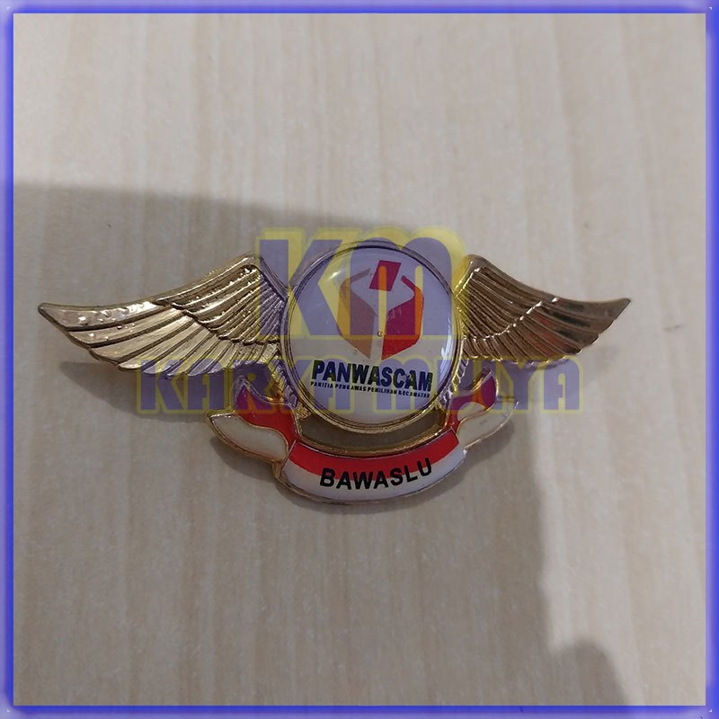Pin Wing Panwascam Bawaslu Wing Bawaslu Logo Panwascam  - Karya Mulya