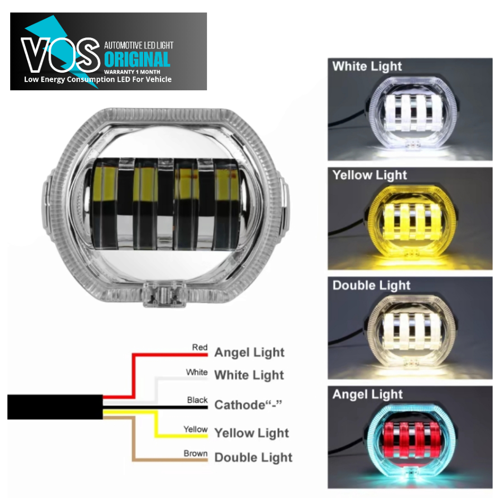 LAMPU PROJIE DAYMAKER 4.5 INCH BILED 4 LENSA UNIVERSAL
