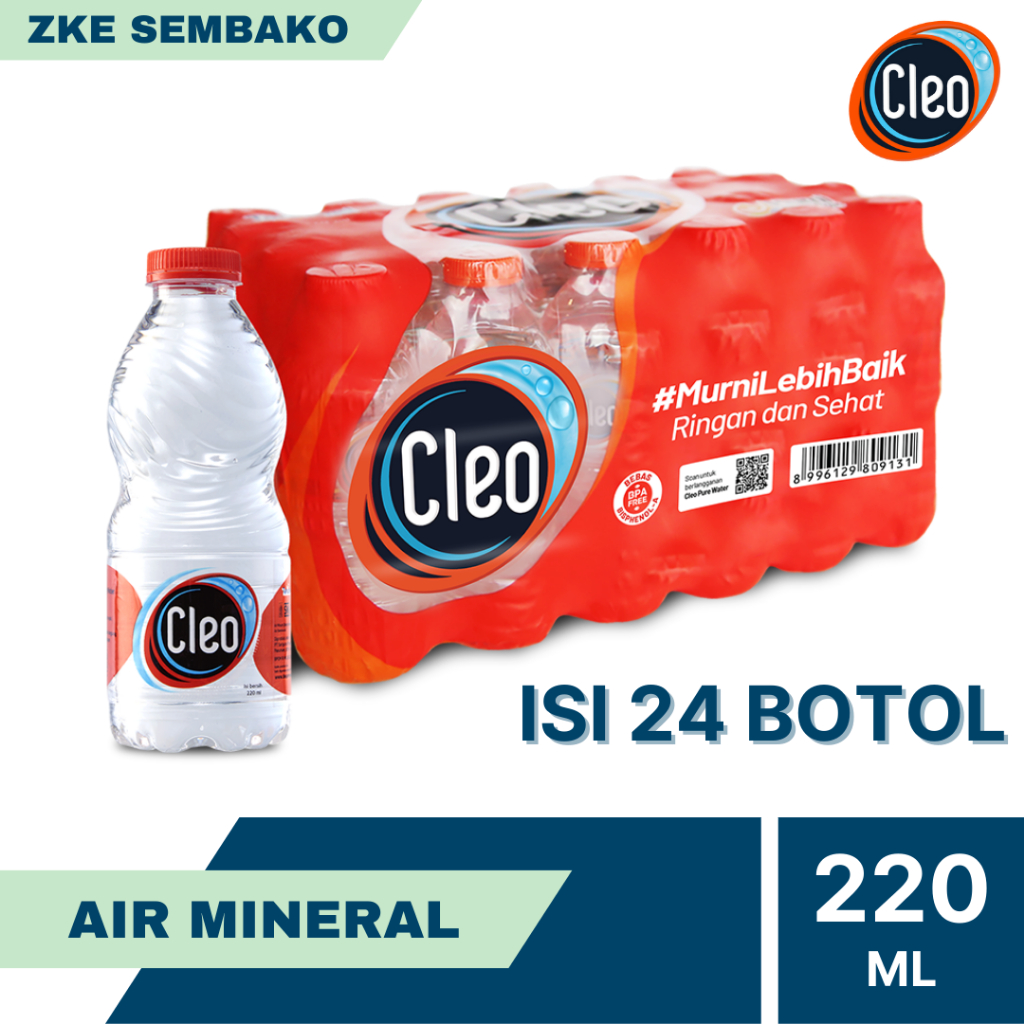 

Cleo Air Mineral Botol Kecil 220ml Isi 24 Botol