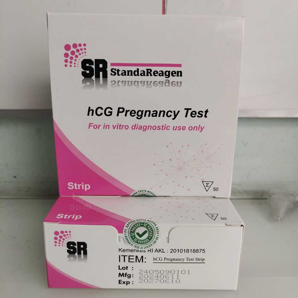 Test Pack Tes Kehamilan HCG Strip SR | Standareagen - HCG Test Strip ISI 50