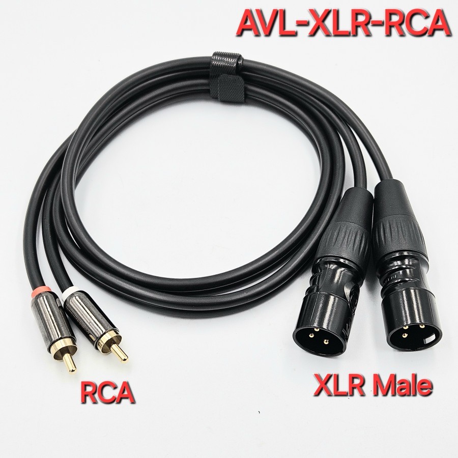AVPRO AVL-XLR-RCA Stereo Audio Cable XLR 3-pin Male to RCA M