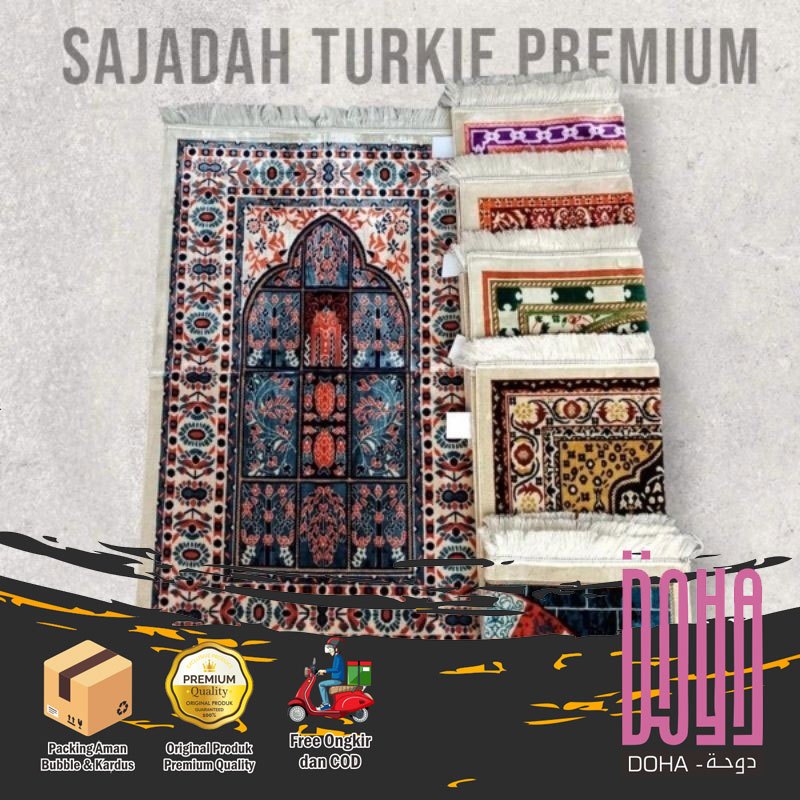 Sajadah Karpet Turki Premium Tebal Halus Lembut