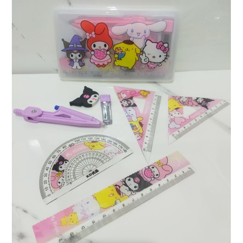 

JANGKA SET SANRIO LUCU / PENGGARIS SET ALAT TULIS SET SANRIO