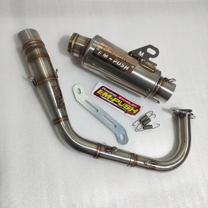 KNALPOT RACING EMPUSH EXHAUST HONDA BEAT FI ESP SCOOPY VARIO 110  TYPE EM1 & M2 INLET 50