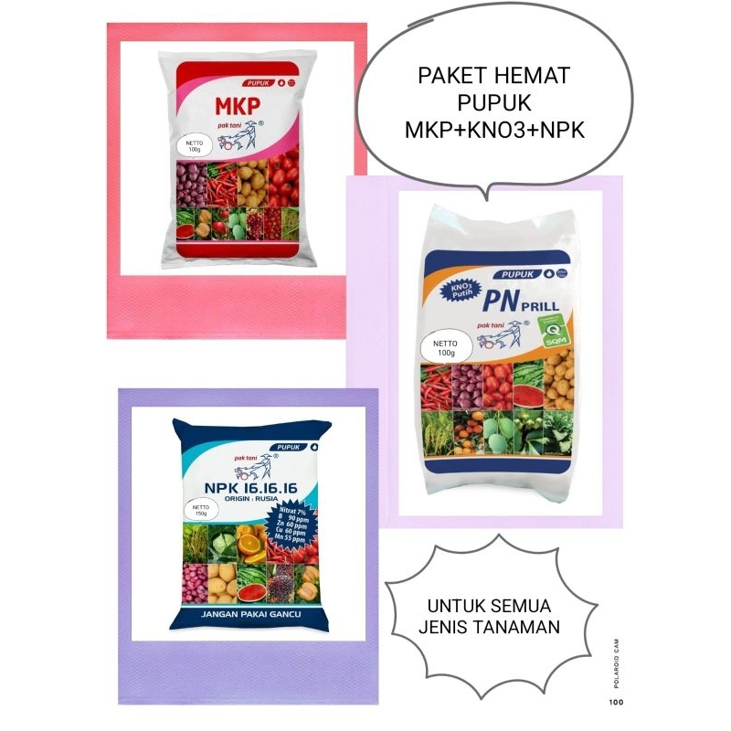 pupuk paket lengkap MKP+KNO3+NPK repack
