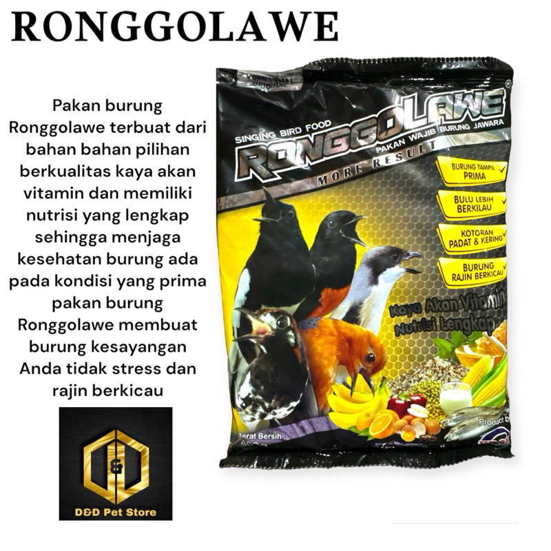 Pakan Burung Oecehan RONGGOLAWE EBOD JAYA burung tampil prima, rajin berkicau