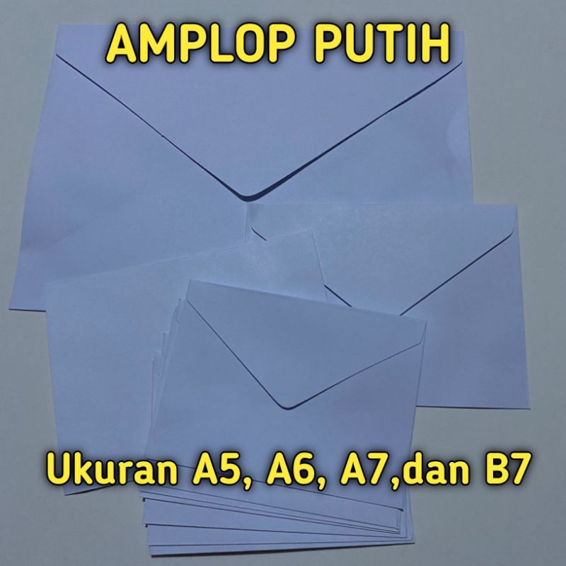 

AMPLOP A5/A6/B7/AMPLOP PUTIH/AMPLOP UNDANGAN/WHITE