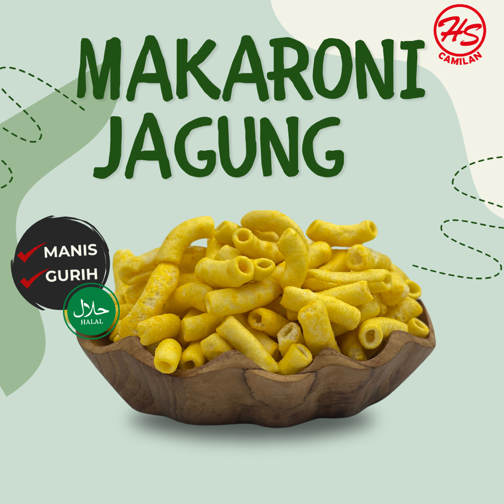 

MAKARONI JAGUNG/ MAKARONI TABUR/ SNACK CAMILAN KILOAN MURAH 200 GRAM