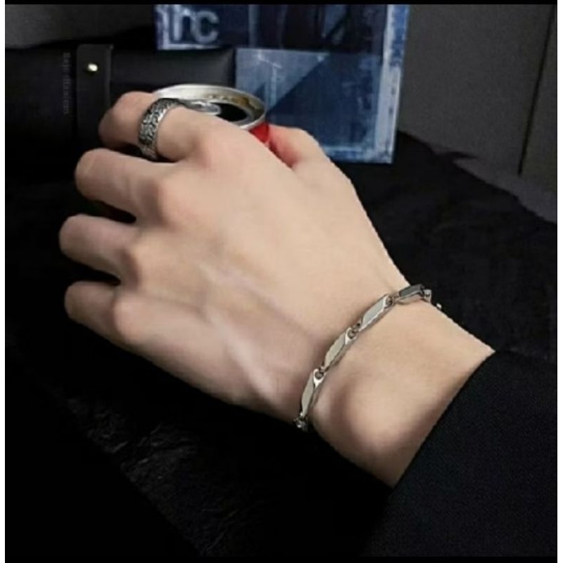 GELANG TITANIUM RANTAI PADI