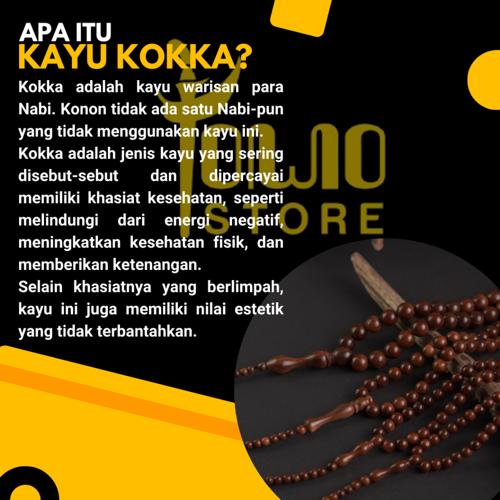 Premium Quality Tasbih Kokka 10Mm Jumbo Tasbeh Kaokah Asli Kaukah 10Mm Plus Pasti Diskon
