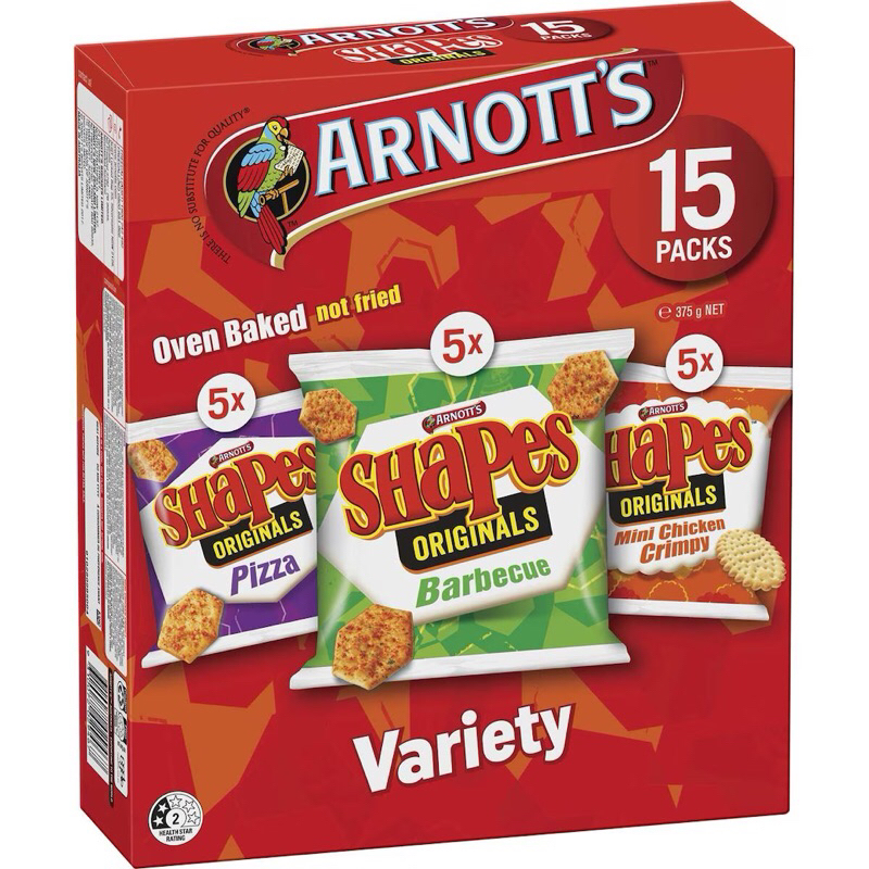 

Arnott's Shapes Multipack Cracker Biscuits Variety 15 Pack