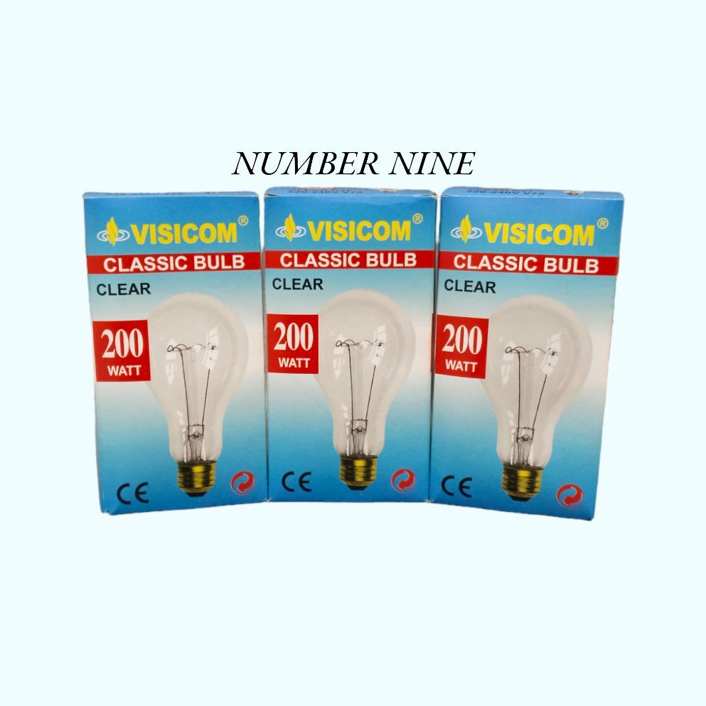 (Paket Isi 3) Visicom Lampu Pijar Classic 200 Watt