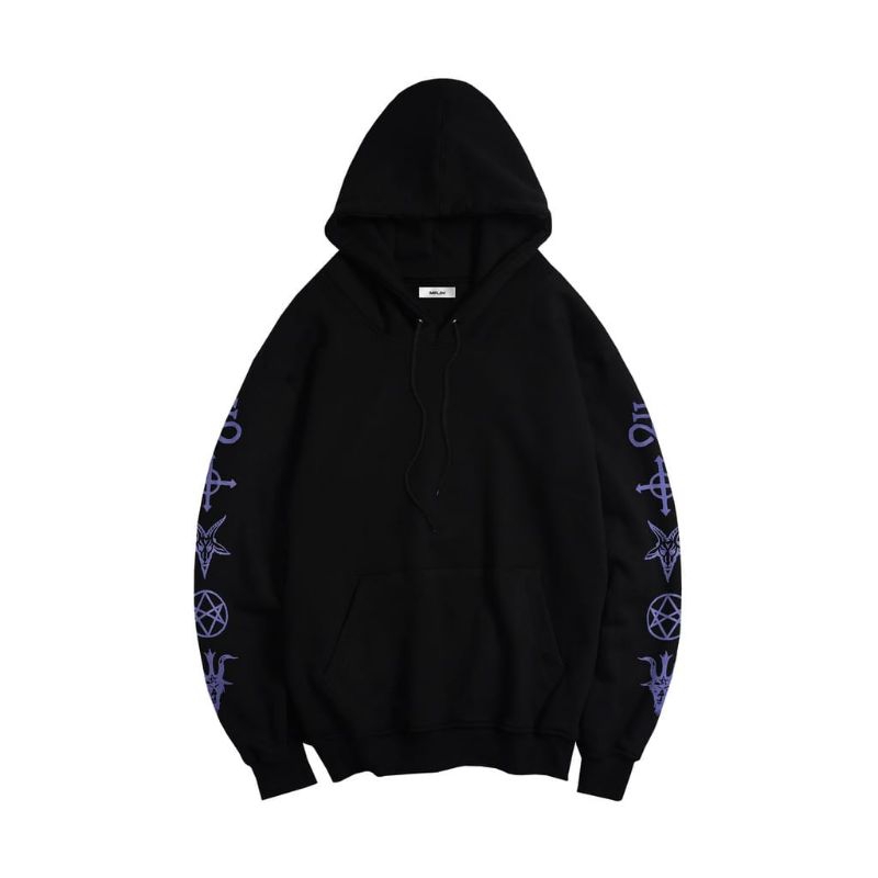 Hoodie Bleeding corpse oversize warna Hitam