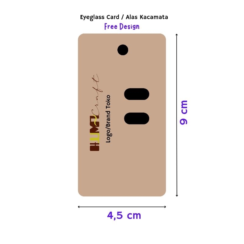 

Alas Kacamata 4,5x9cm 100 lembar Free Desain