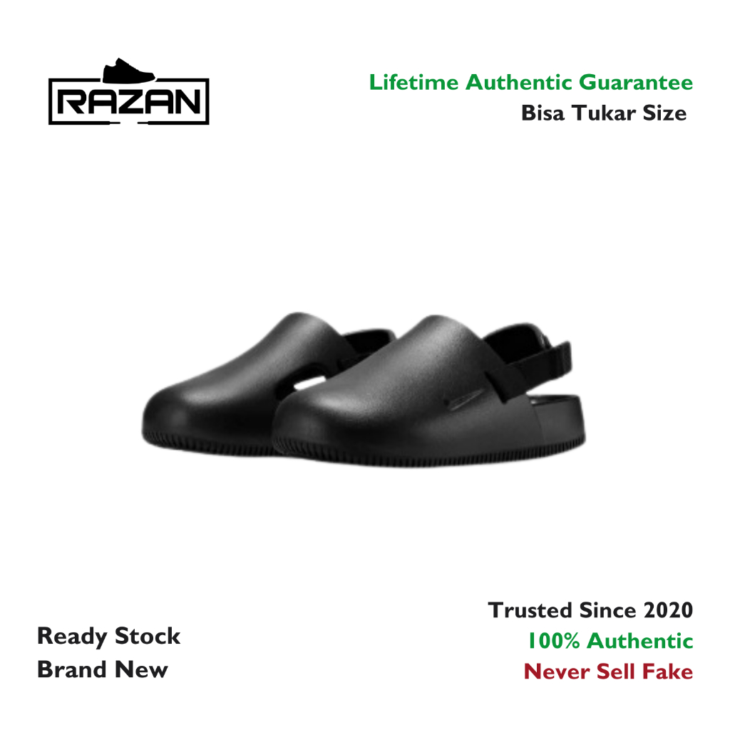 Nike Calm Mule Black (W) 100% Authentic Original