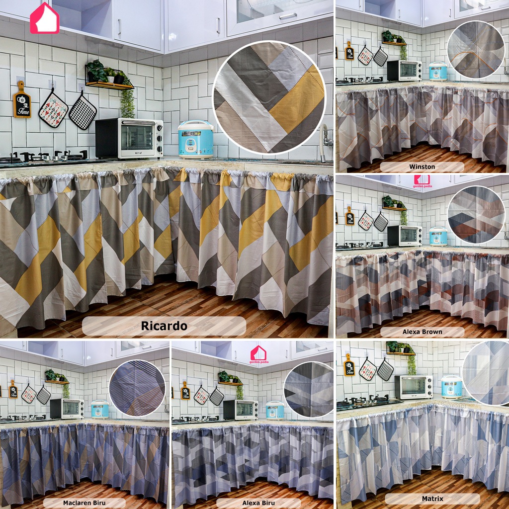 Gorden Kolong Dapur Minimalis Motif Elegan Untuk Dekorasi Dapur Cantik