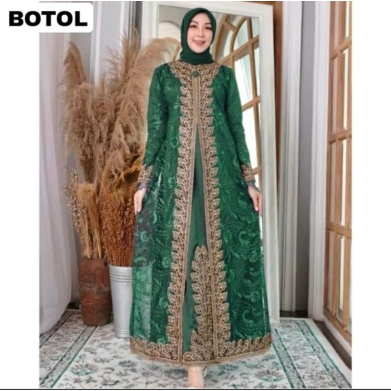Dress Renda Melati/Dress Terbaru/Dress Modern/Dress Pesta/Dress Renda Brukat Premium/Gamis Kondangan