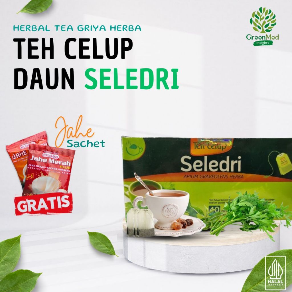 

Teh Daun Seledri Penurun Darah Tinggi Original Premium 20 Kantung Celup Obat Hipertensi Griya Herba