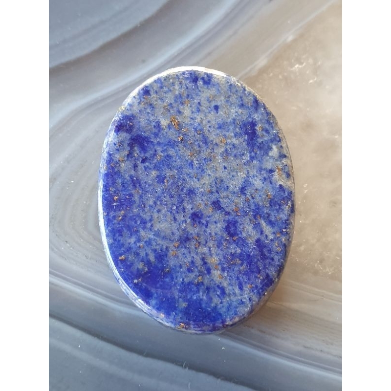 GG040 - Lapis Lazuli, 49.10 CT, Batu Akik Alam Asli untuk Cincin atau Liontin, Natural Original Cabo