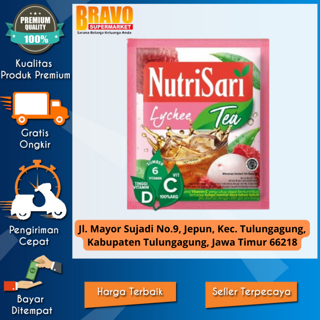 

Bravo Supermarket Tulungagung - NutriSari Lychee Tea 10 pcs