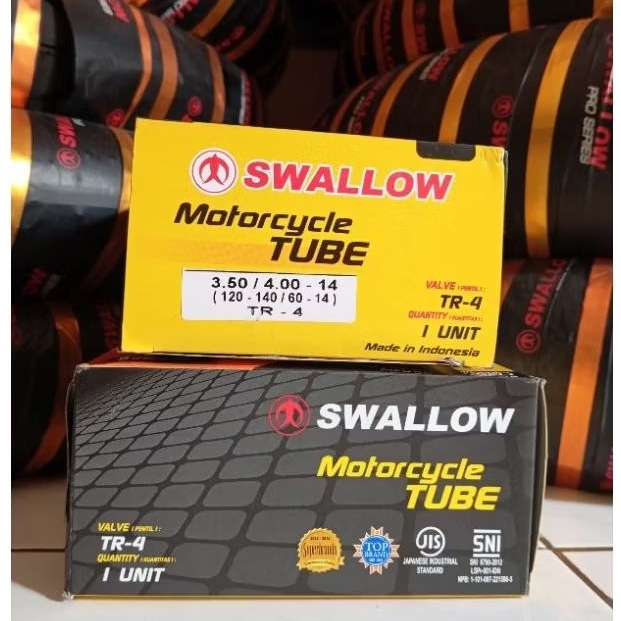Ban Dalam SWALLOW 350/400-14 Untuk Ban Motor Ukuran (120/70-14, 120/80-14, 130/70-14, 140/60-14)