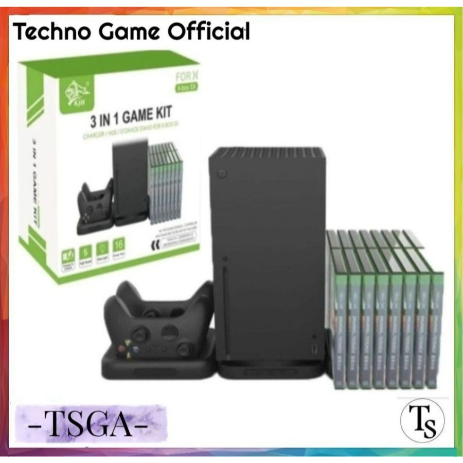 KJH Multifunctional Storage Stand Controller Disc Kaset For Xbox Series X