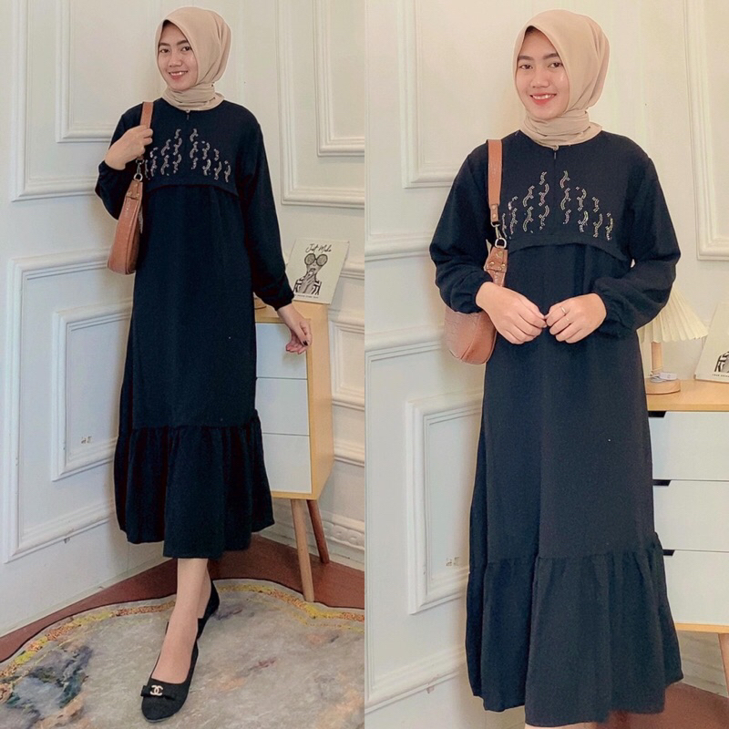 DRESS MIDI SWAROSKI PAYET