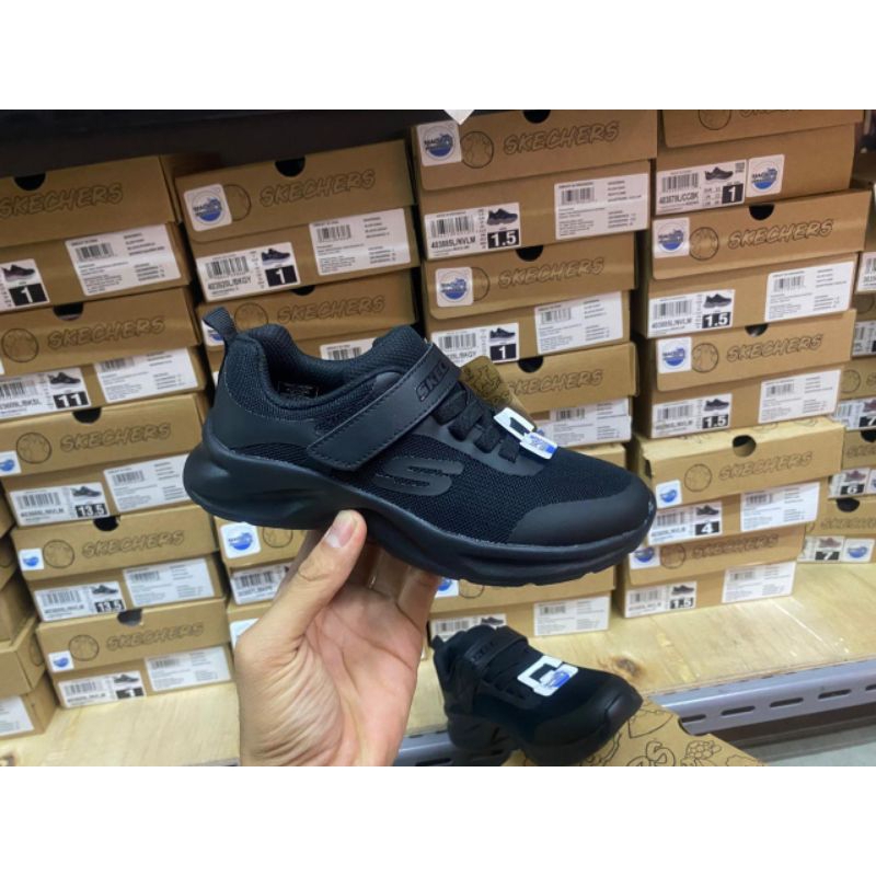Sepatu sekolah anak/Sepatu Skechers anak/Skechers original/Skechers Dynamatic unisex kids-mono black