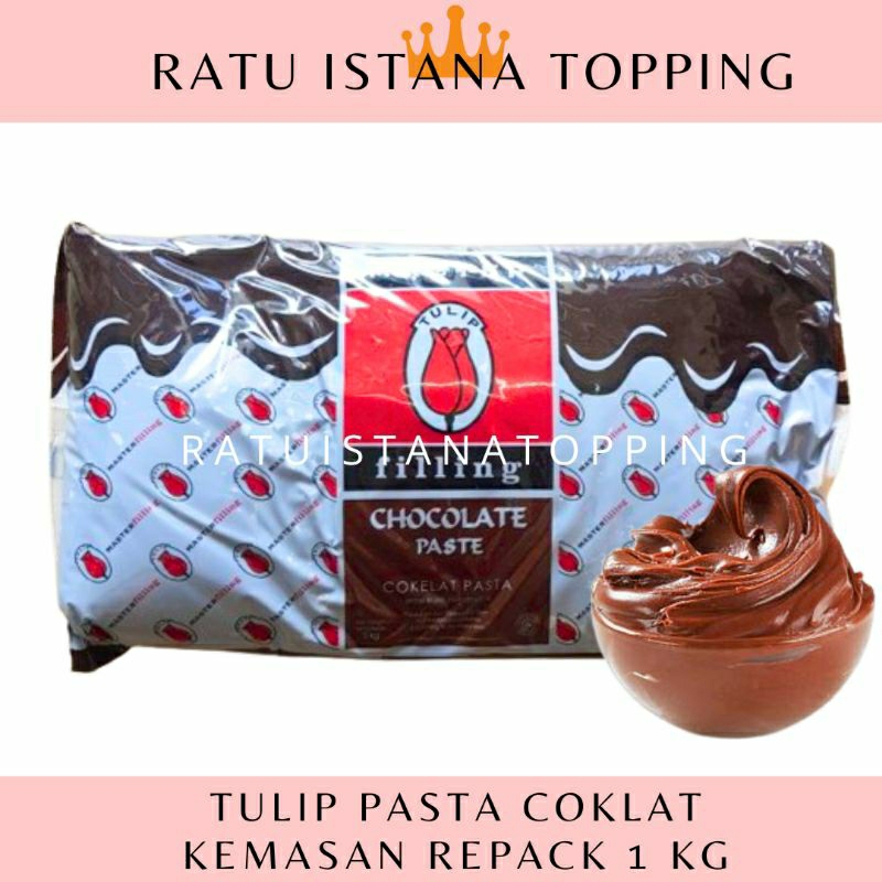 

TULIP PASTA COKLAT 1 KG REPACK CHOCOLATE FILLING COKELAT ISIAN DONAT BOMBOLONI CROISANT KROISAN PASTRY