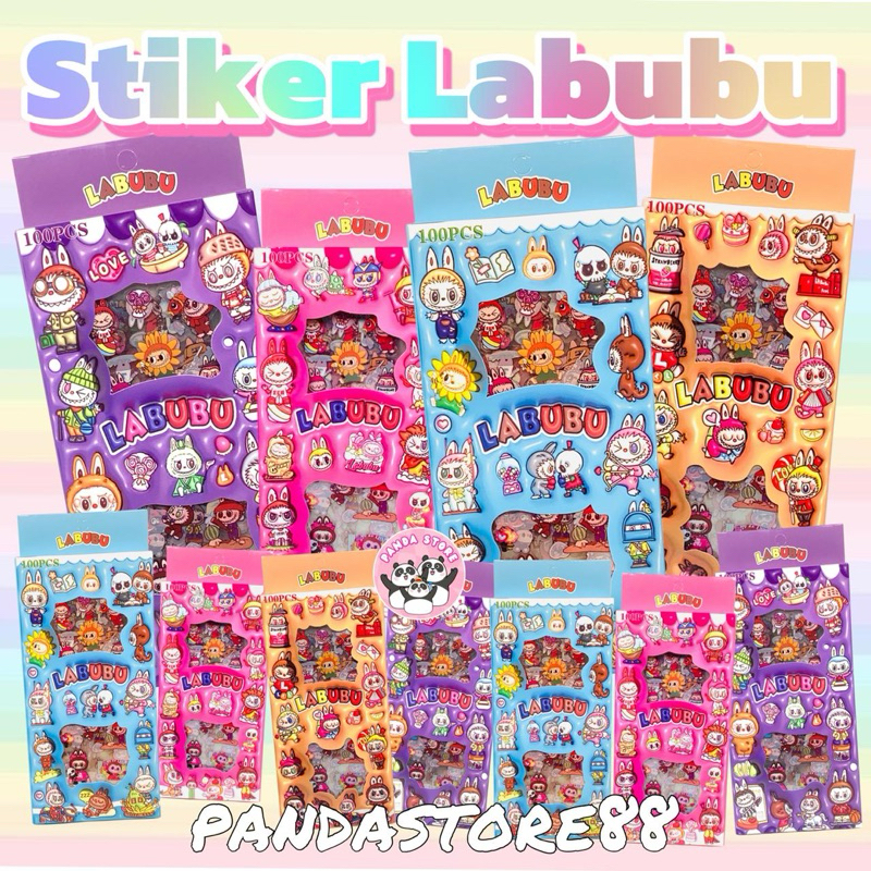 

Stiker Labubu PVC 100pc Premium Stiker Jurnal Lucu
