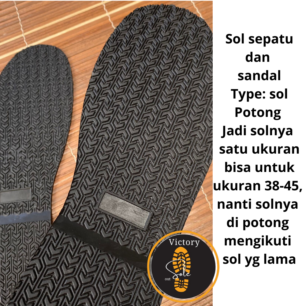 Sol Alas Sepatu Sandal Anti Slip Bahan Karet Mentah