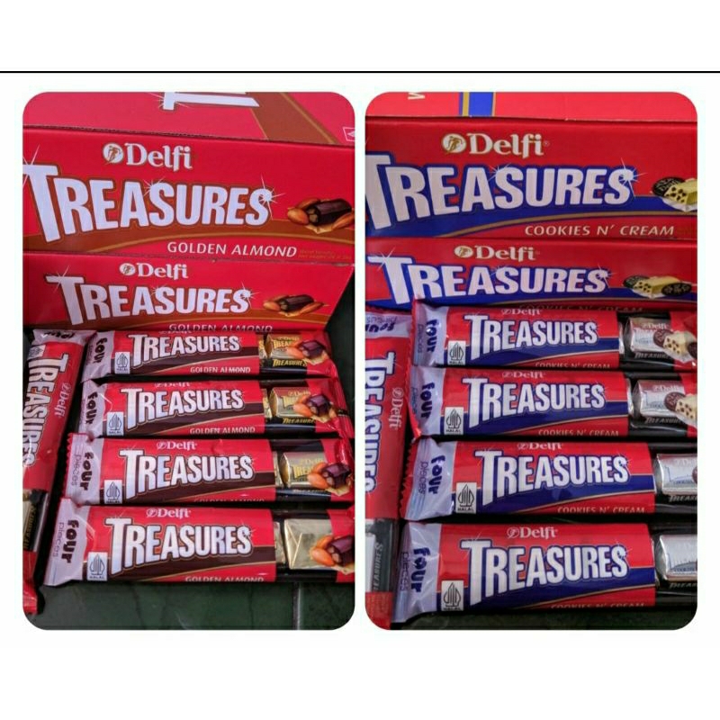 

treasures delfie coklat isi 24 per box