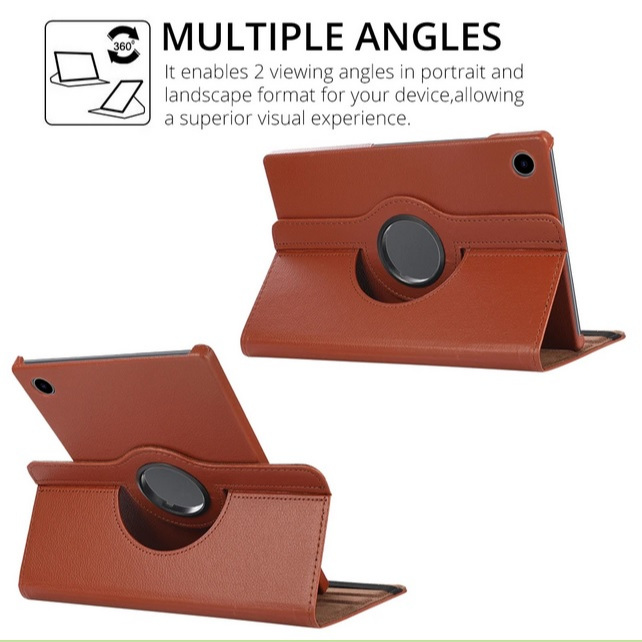 Samsung Tab A7 Lite 8.7 2021 SM - T225 T220 Stand Flip Case Cover Kulit Rotary Hard Case Berputar