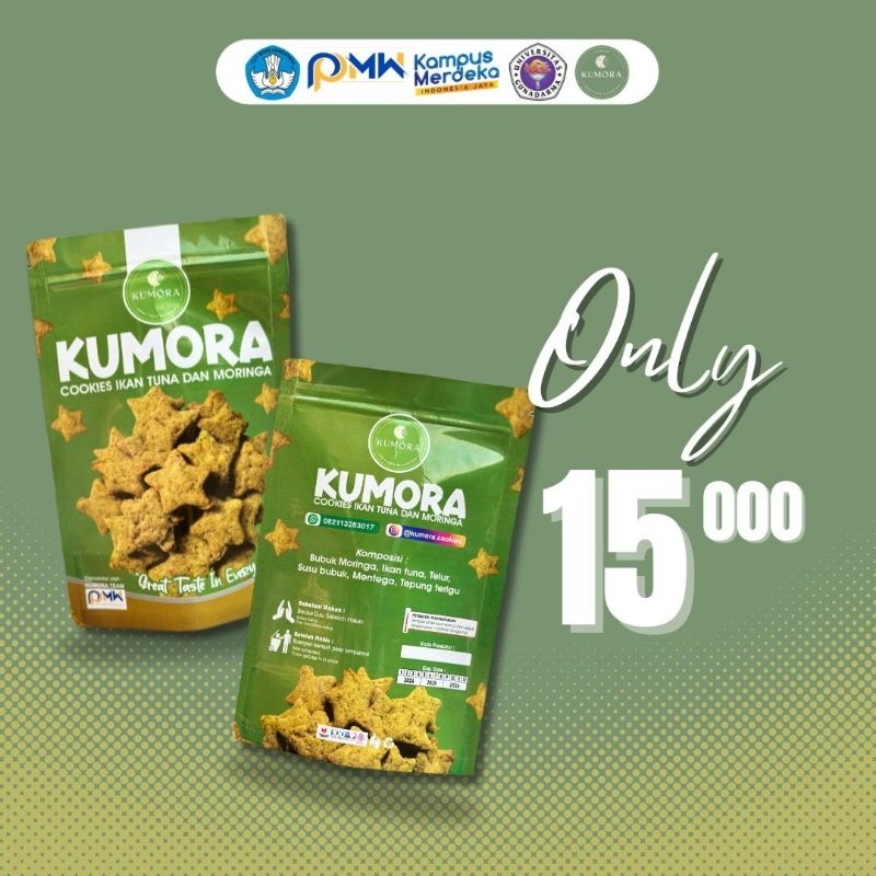 

Kumora Cookies (Cookies berbahan dasar Ikan Tuna dan Daun Kelor)