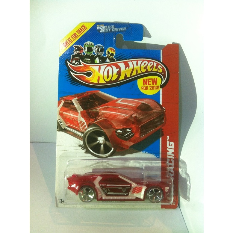 Hot Wheels. 2013 HW Racing X-Raycers Series - 140. Bullet Proof. Clear Red AKTA by MATTEL