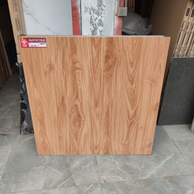 Granit Lantai 80x80 motip kayu Matt L881021 torch